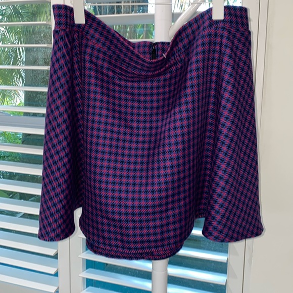 ModCloth plaid swing circle mini skirt 1x NWT with pockets - Picture 6 of 16